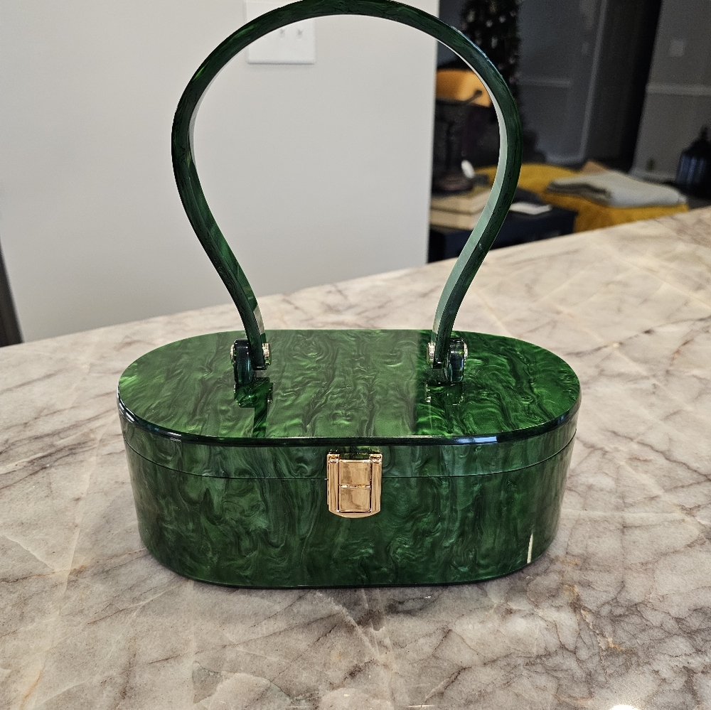 Nicoletta Carlone "Emma"  Green acrylic purse